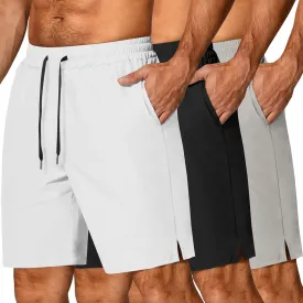 COOFANDY Men's 3 Pack Athletic Running Shorts Gym Workout Short Quick Dry Sports Short with Pockets