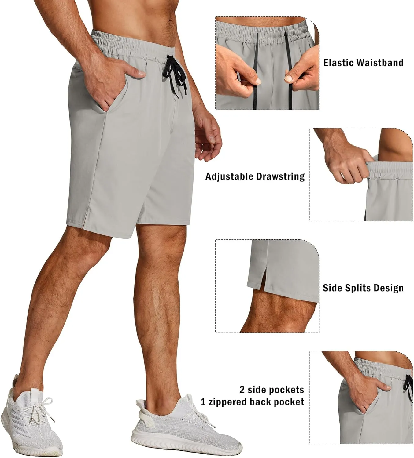 COOFANDY Men's 3 Pack Athletic Running Shorts Gym Workout Short Quick Dry Sports Short with Pockets