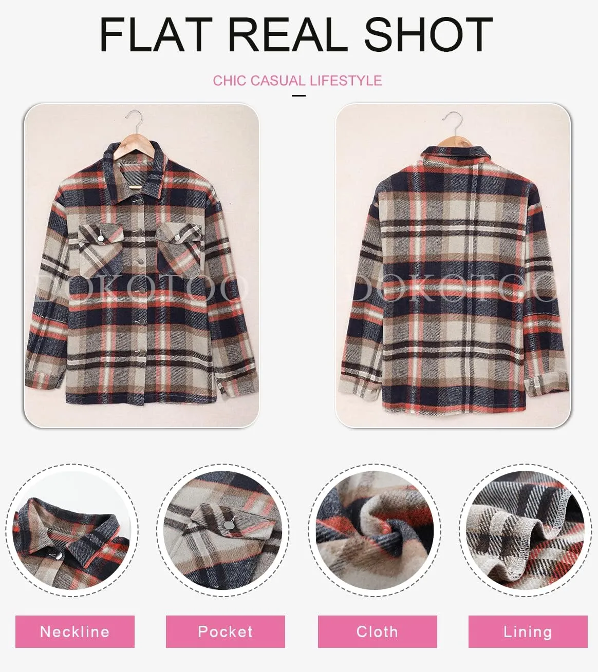 Dokotoo Womens Corduroy Button Down Shirts Boyfriend Long Sleeve Oversized Blouses Tops