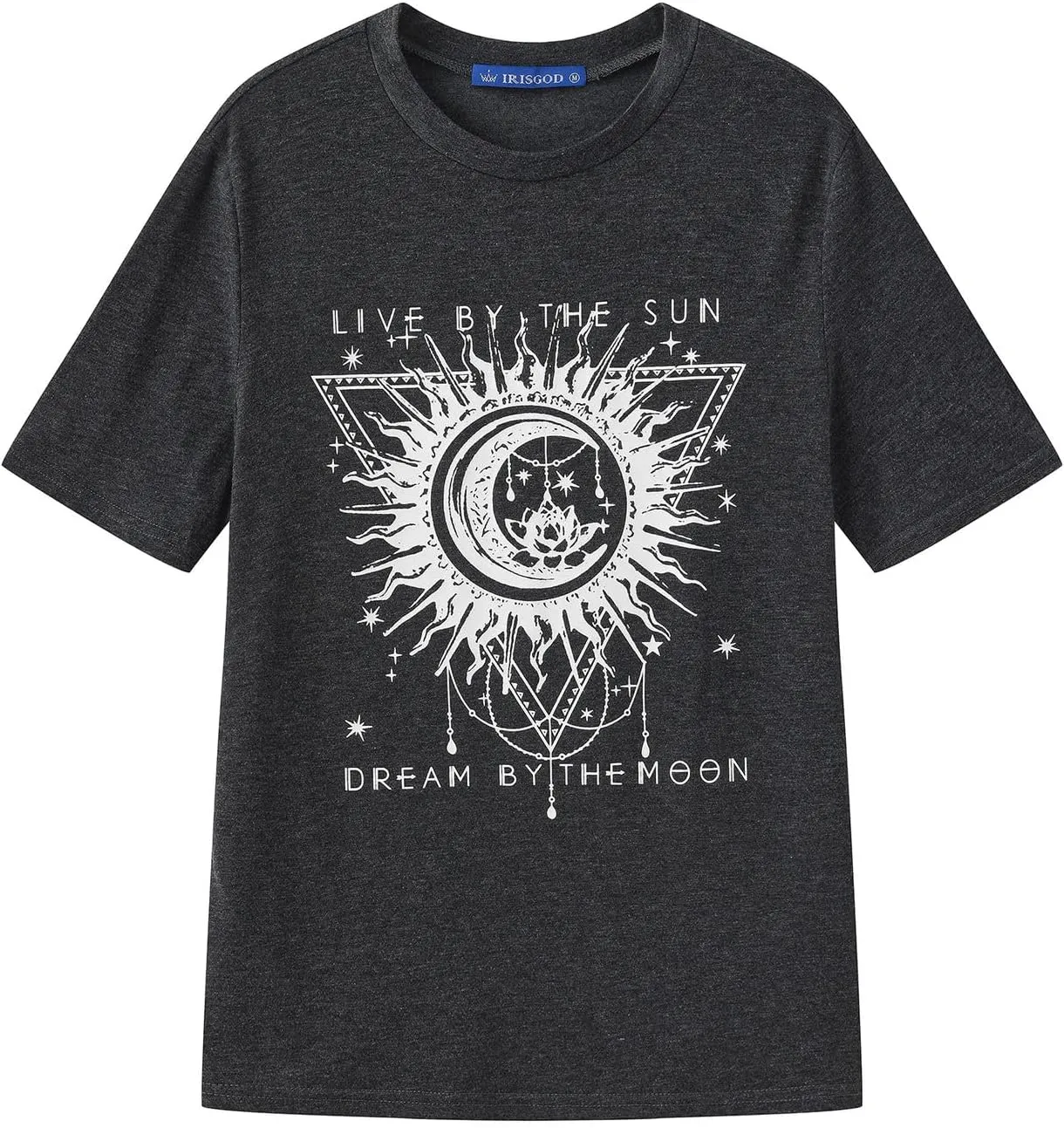 IRISGOD Womens Graphic Tees Casual Summer Short Sleeve Vintage T Shirts Tops