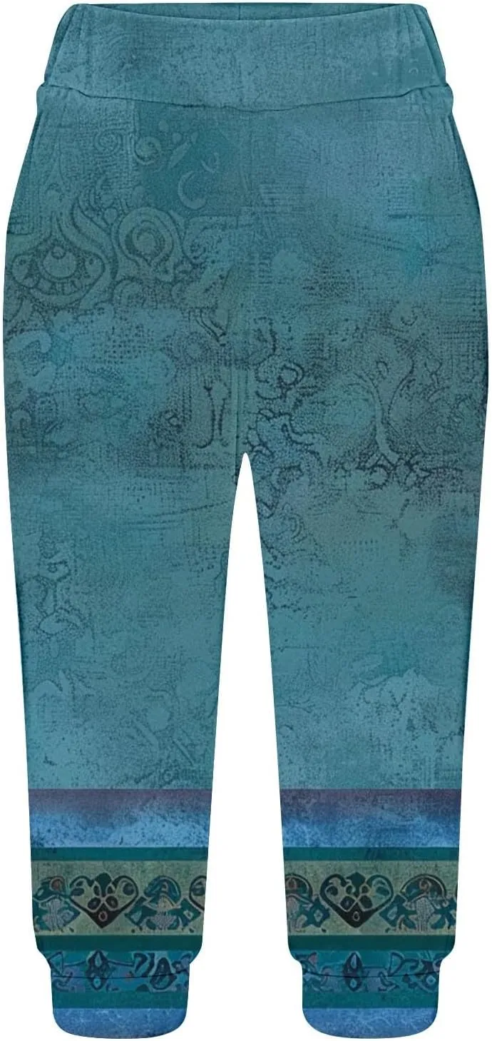 TANGNADE Women's Summer Capri Sweatpants Joggers Casual Sports Cropped Lounge Pants High Waisted Athletic with Pockets
