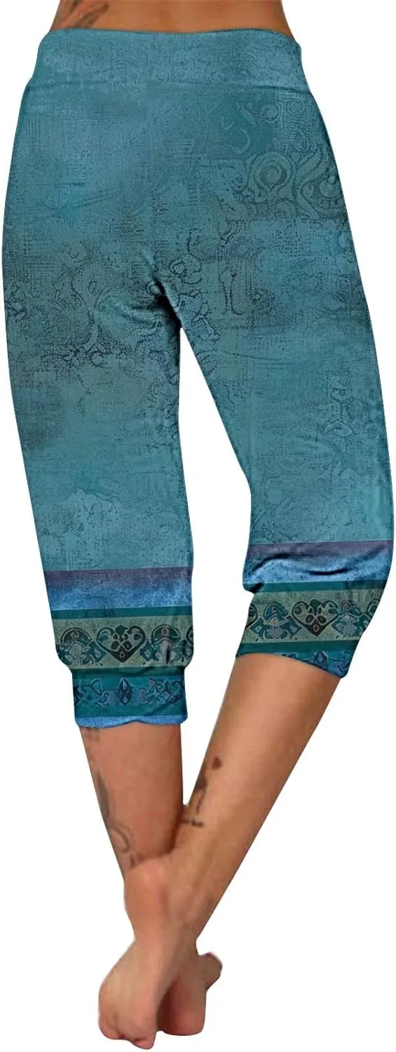 TANGNADE Women's Summer Capri Sweatpants Joggers Casual Sports Cropped Lounge Pants High Waisted Athletic with Pockets