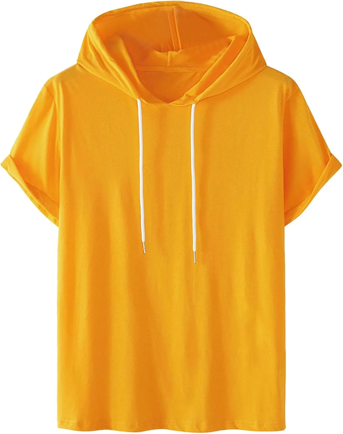 Women Casual Athletic Tops Summer Short Sleeve Hoodie Sweatshirts Spring Drawstring Hooded Pullover Sports Tops