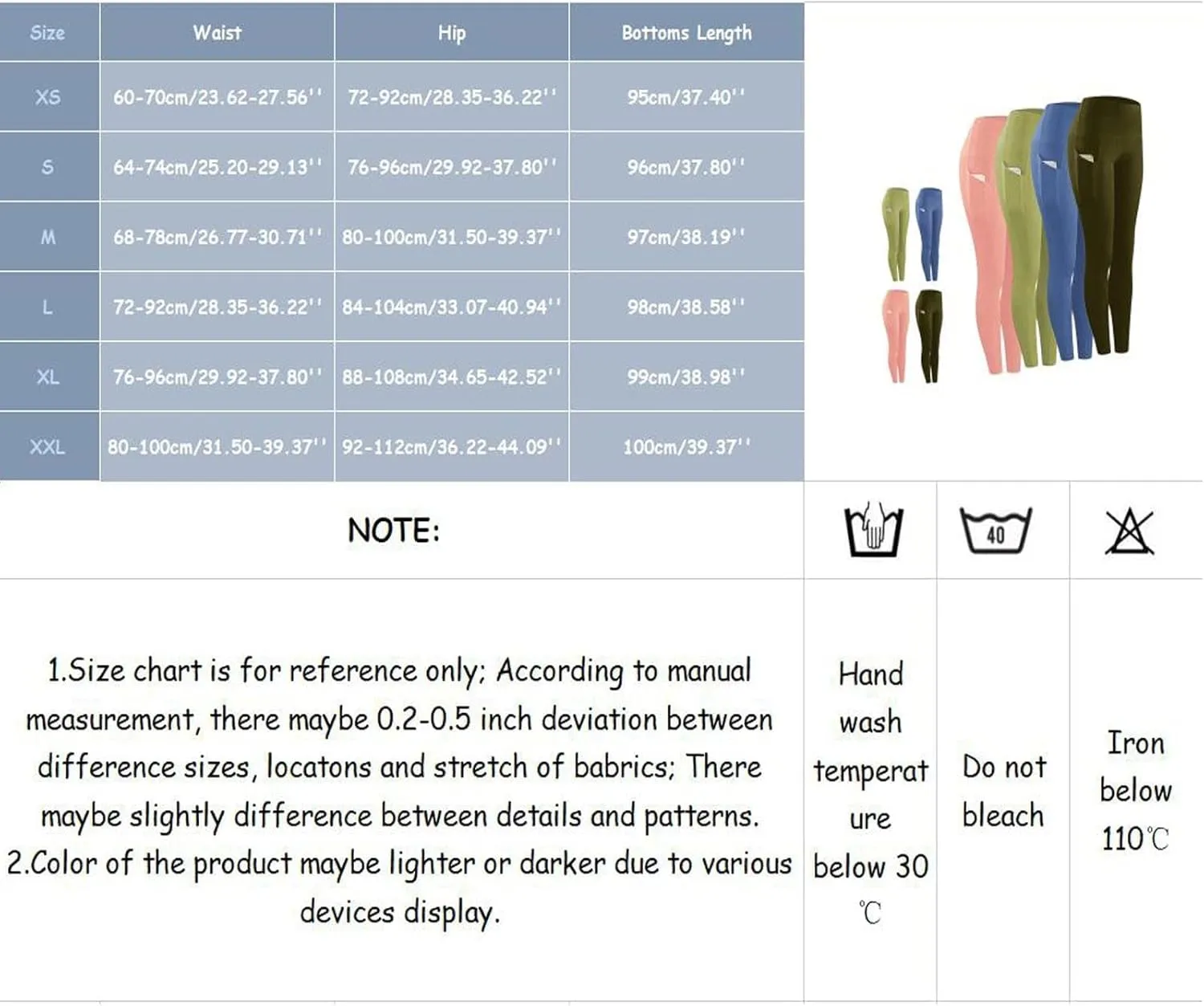 Women's Yoga Pants High Waist Tummy Control Running Leggings Butt Lift Workout Stretch Thermal Leggings with Pocket