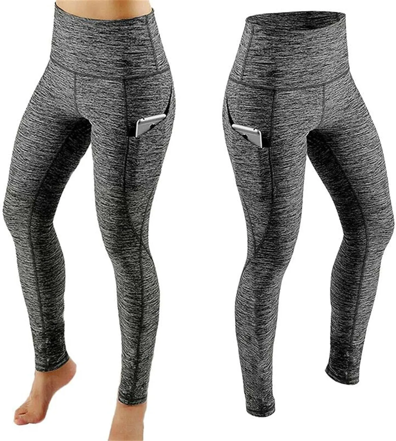 Women's Yoga Pants High Waist Tummy Control Running Leggings Butt Lift Workout Stretch Thermal Leggings with Pocket