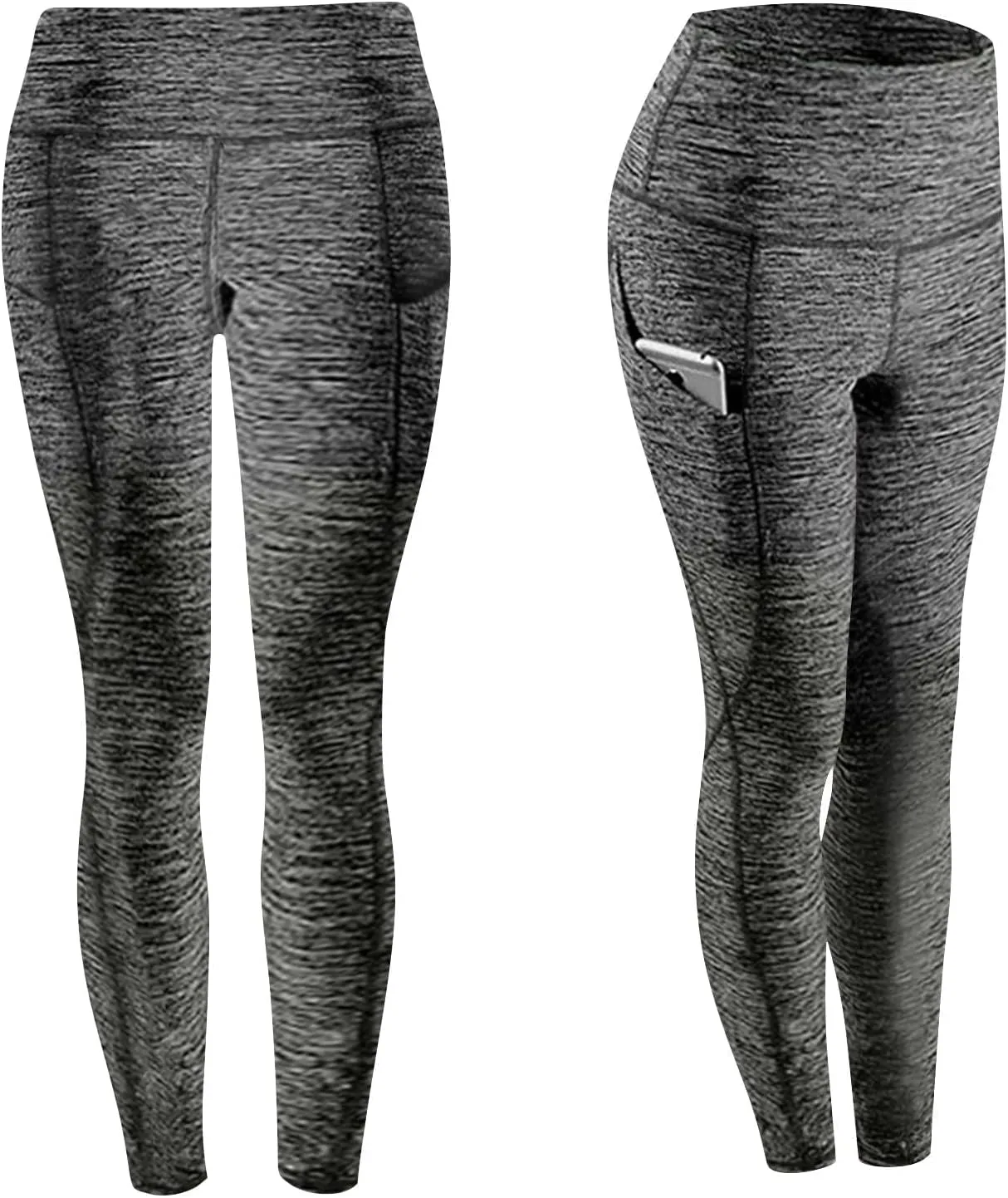 Women's Yoga Pants High Waist Tummy Control Running Leggings Butt Lift Workout Stretch Thermal Leggings with Pocket
