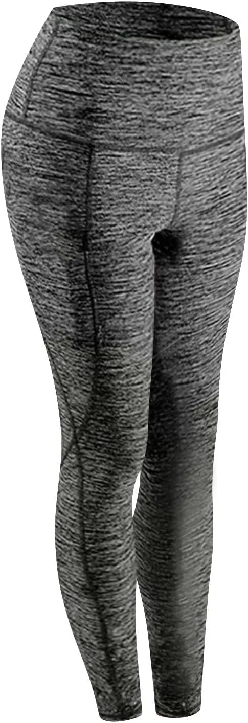 Women's Yoga Pants High Waist Tummy Control Running Leggings Butt Lift Workout Stretch Thermal Leggings with Pocket